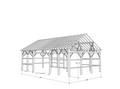 Jan De Jong Barn Frame 3D Drawings / Jan De Jong Front Right Corner with rafters